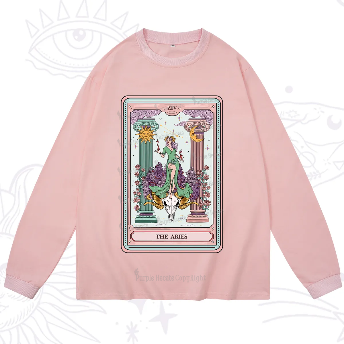 Purplehecate The Aries Goddess Tarot Long Sleeve T-Shirt