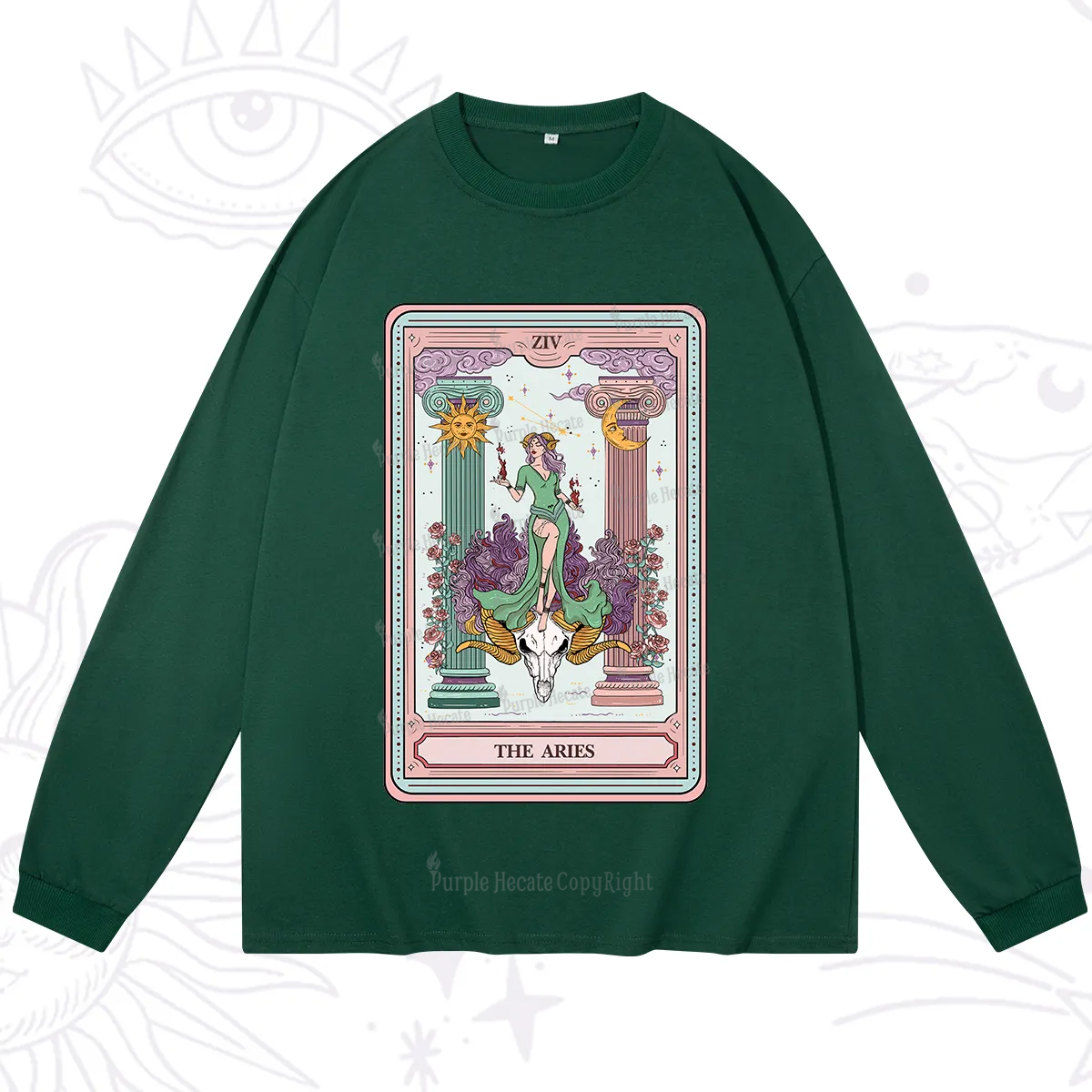 Purplehecate The Aries Goddess Tarot Long Sleeve T-Shirt