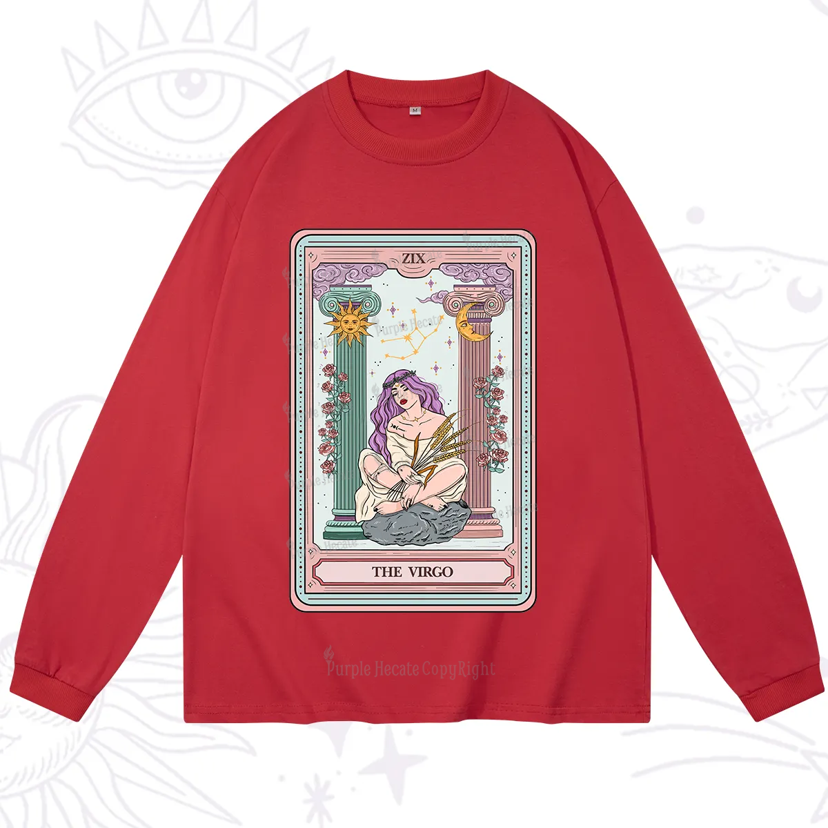 Purplehecate The Virgo Goddess Tarot Long Sleeve T-Shirt