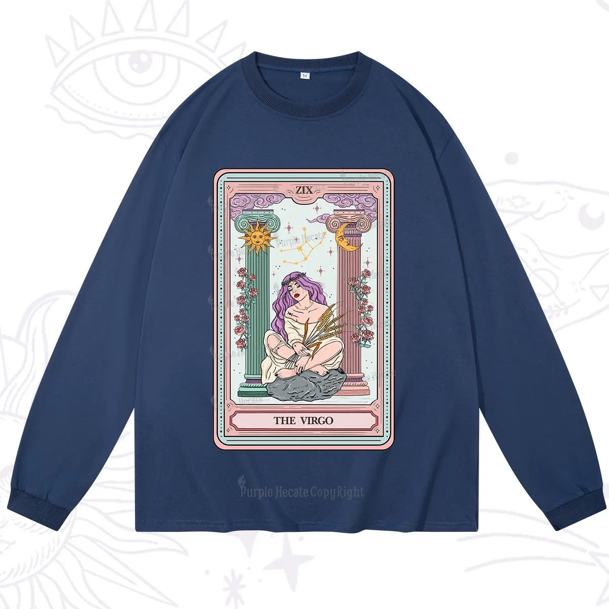 Purplehecate The Virgo Goddess Tarot Long Sleeve T-Shirt