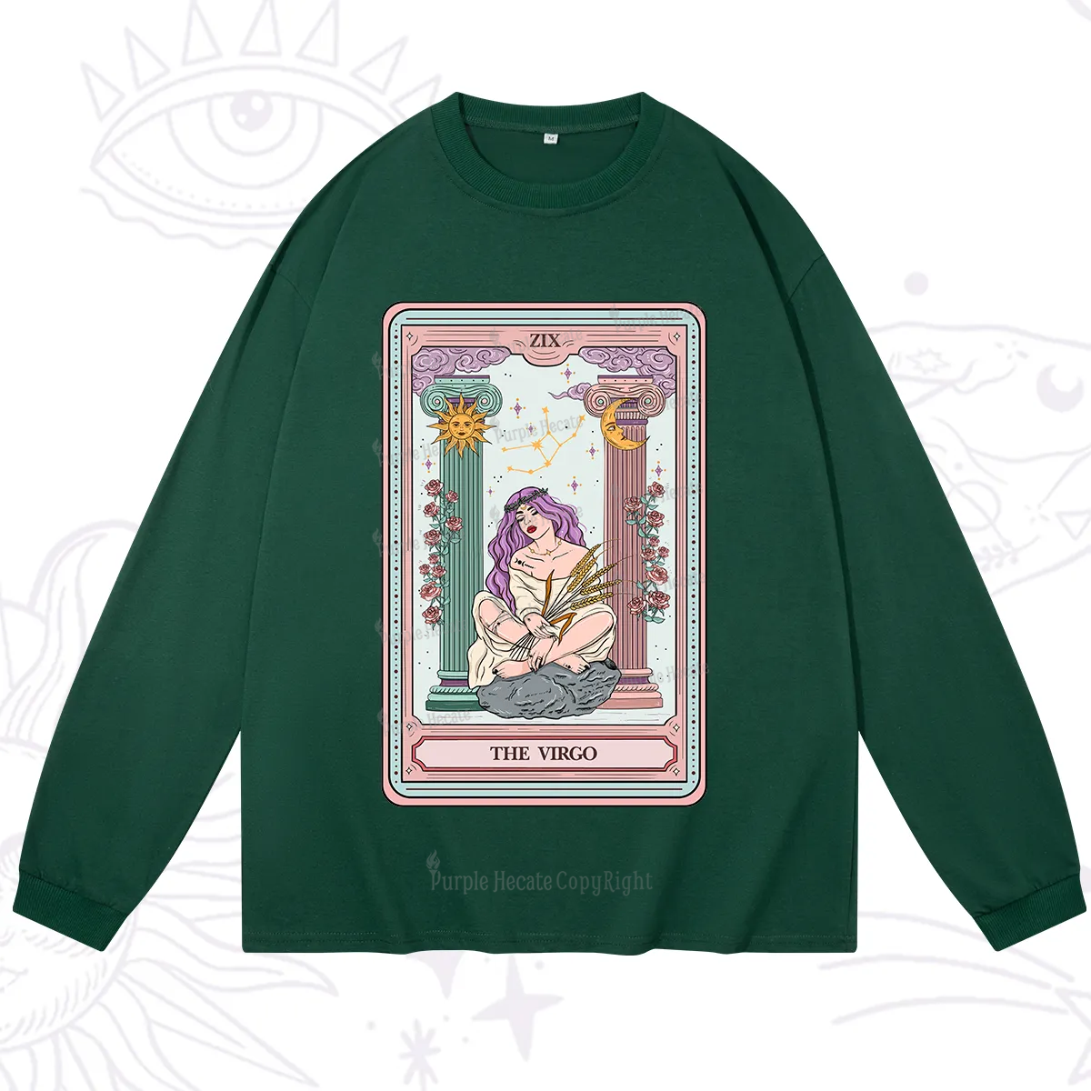 Purplehecate The Virgo Goddess Tarot Long Sleeve T-Shirt