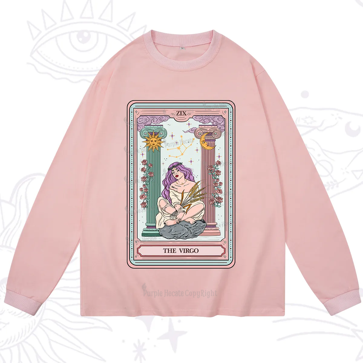 Purplehecate The Virgo Goddess Tarot Long Sleeve T-Shirt