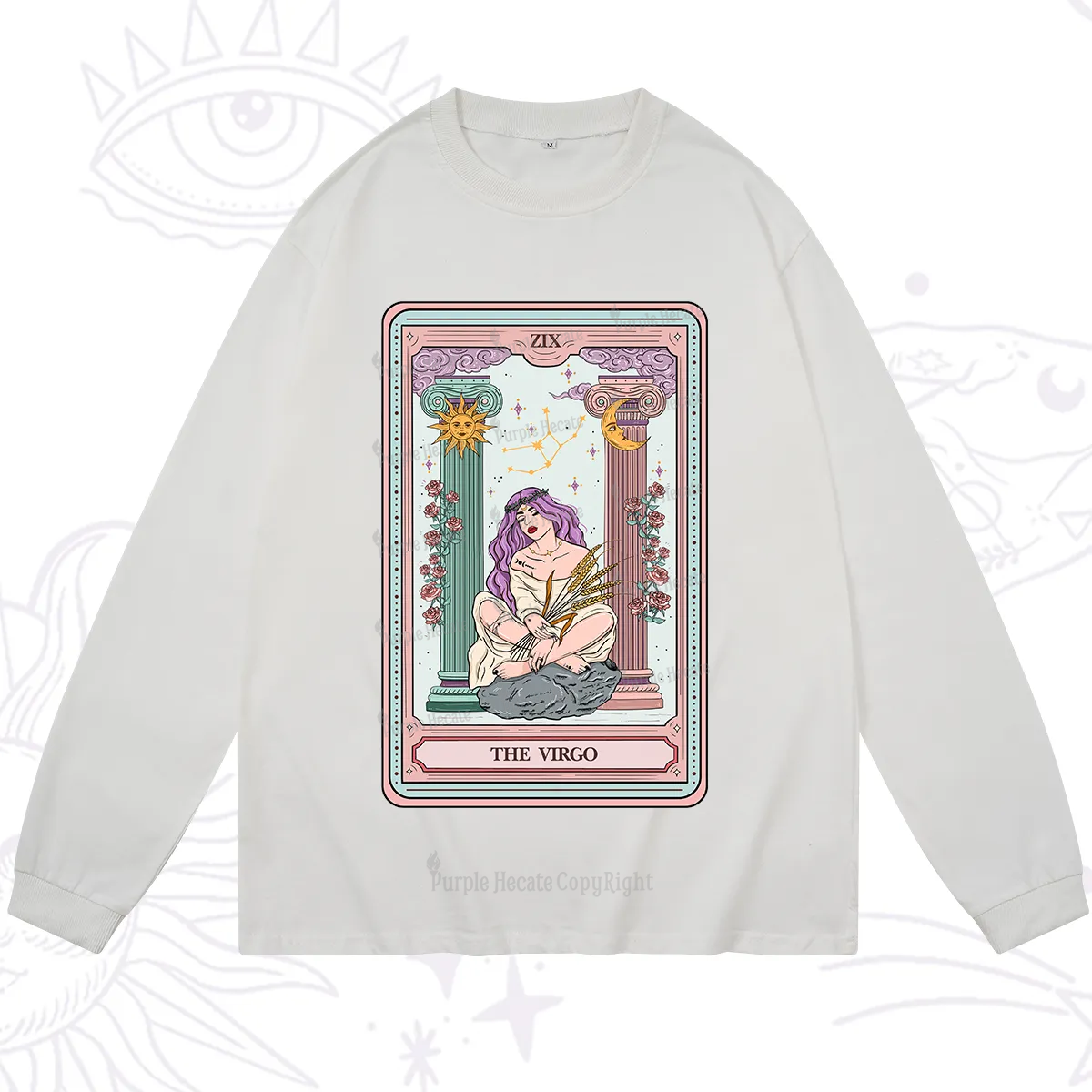 Purplehecate The Virgo Goddess Tarot Long Sleeve T-Shirt