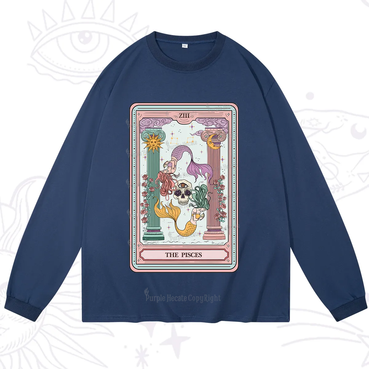 Purplehecate The Pisces Goddess Tarot Long Sleeve T-Shirt