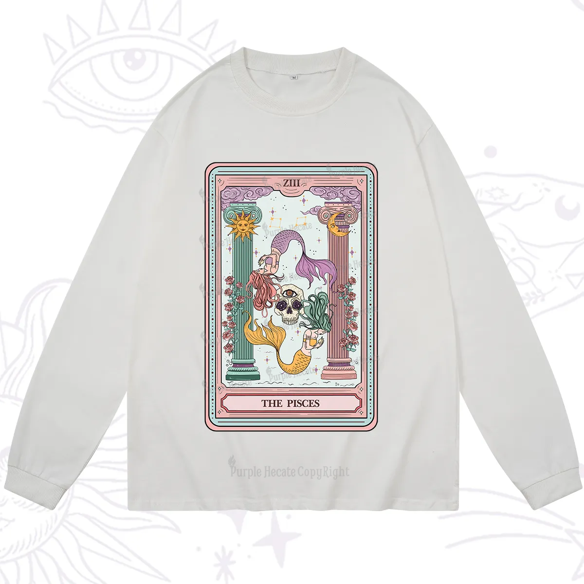 Purplehecate The Pisces Goddess Tarot Long Sleeve T-Shirt