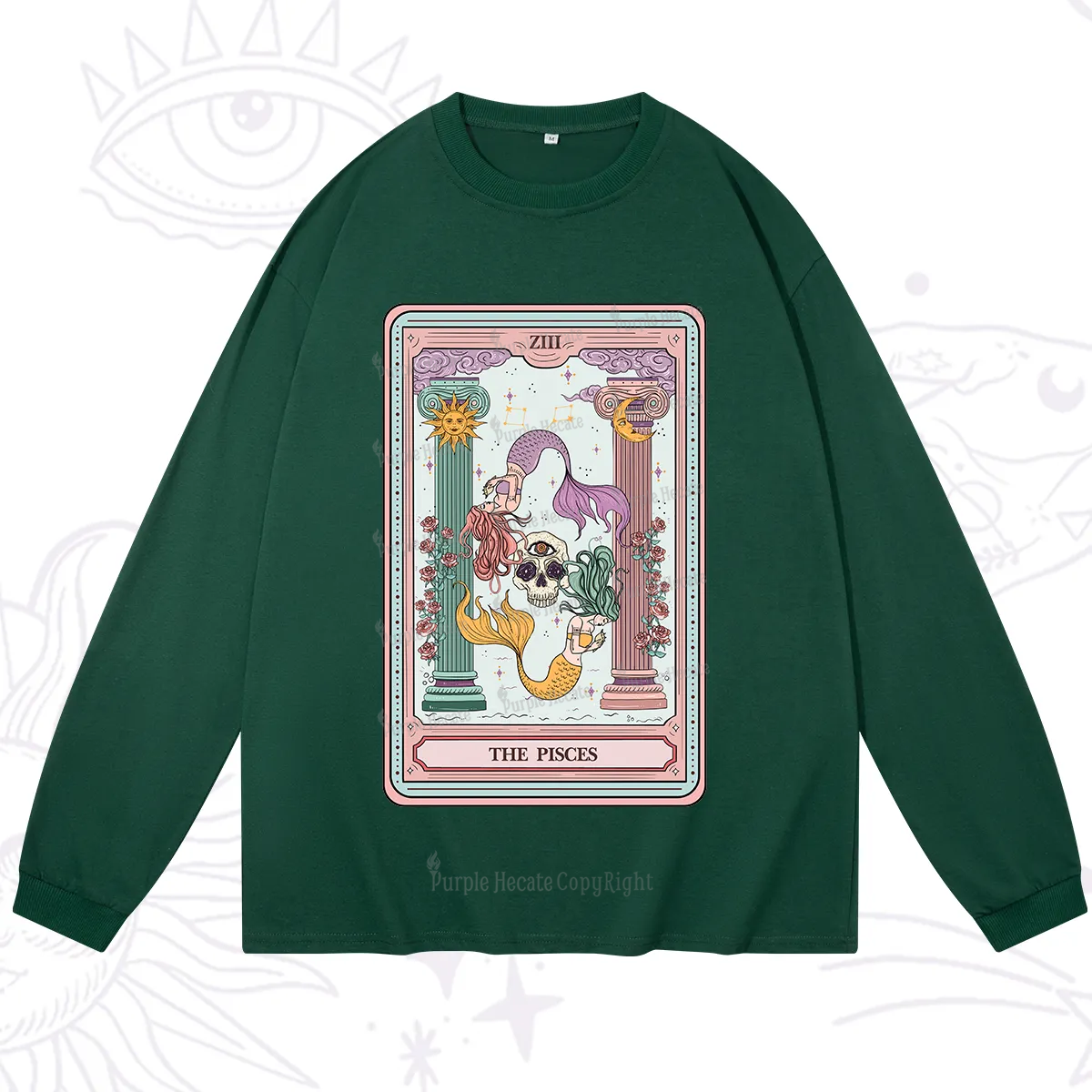 Purplehecate The Pisces Goddess Tarot Long Sleeve T-Shirt