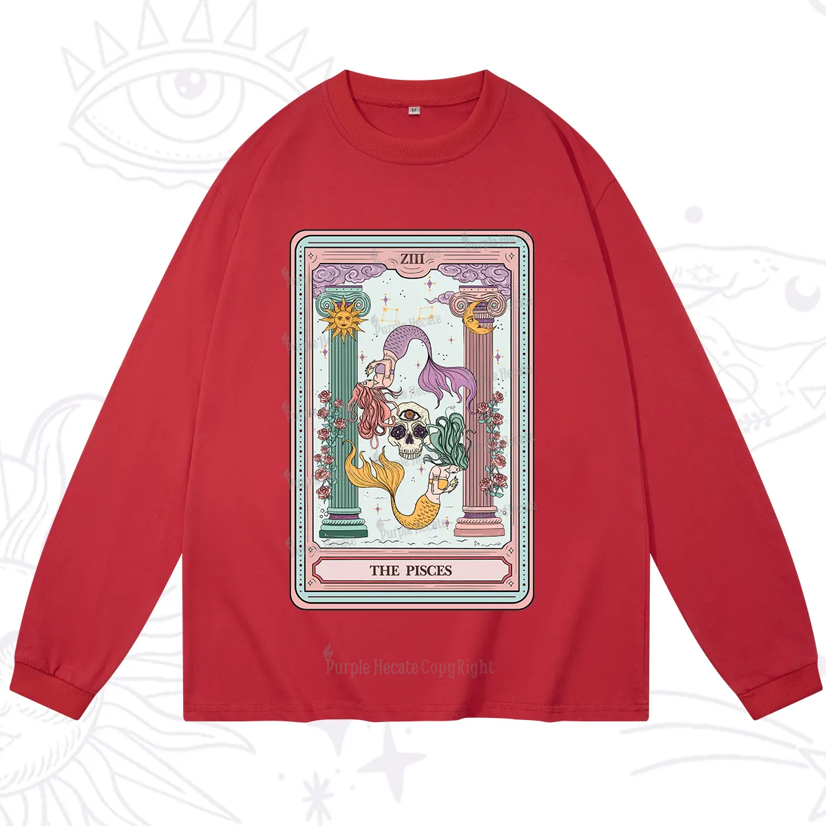 Purplehecate The Pisces Goddess Tarot Long Sleeve T-Shirt