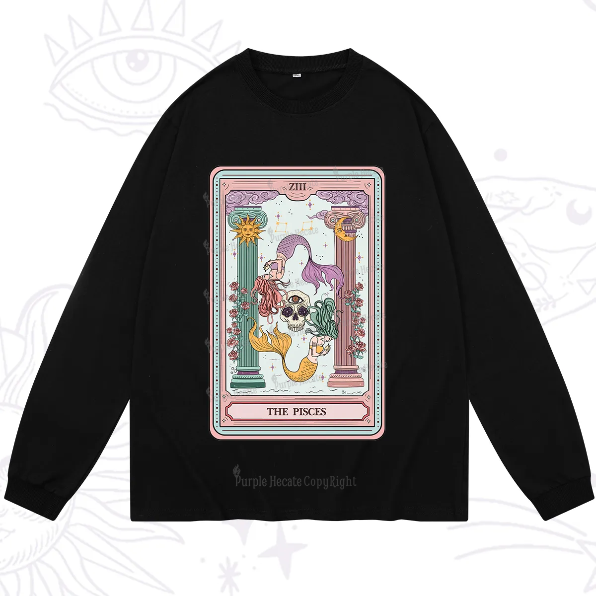 Purplehecate The Pisces Goddess Tarot Long Sleeve T-Shirt
