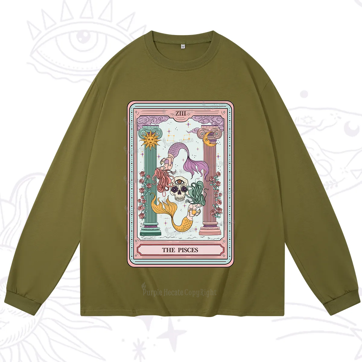 Purplehecate The Pisces Goddess Tarot Long Sleeve T-Shirt