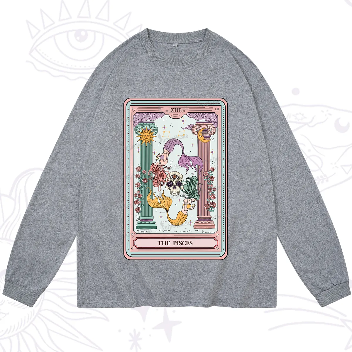 Purplehecate The Pisces Goddess Tarot Long Sleeve T-Shirt