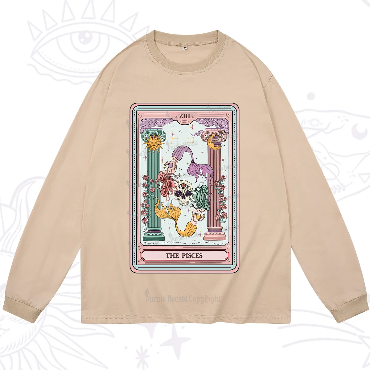 Purplehecate The Pisces Goddess Tarot Long Sleeve T-Shirt