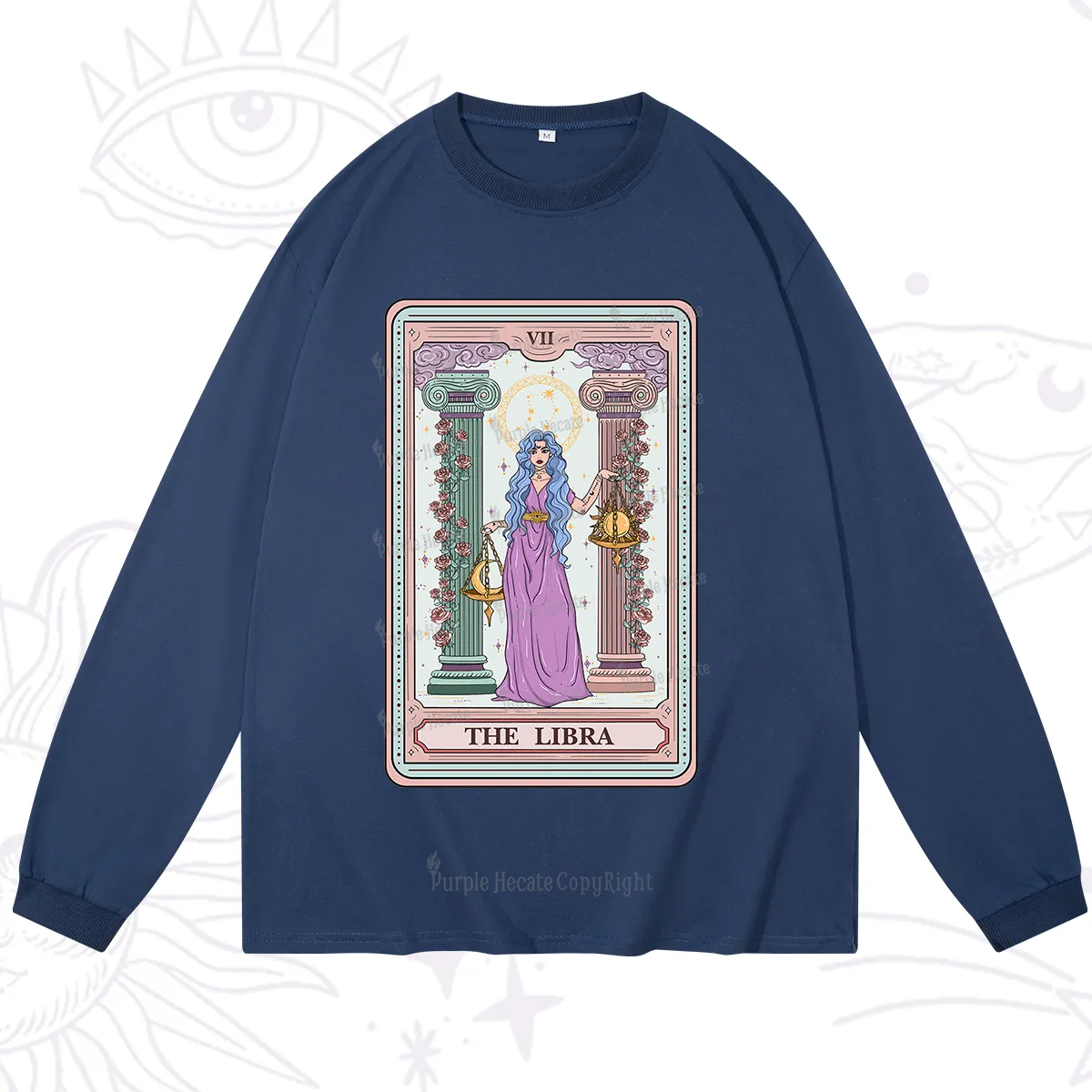 Purplehecate The Libra Goddess Tarot Long Sleeve T-Shirt