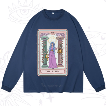 Purplehecate The Libra Goddess Tarot Long Sleeve T-Shirt