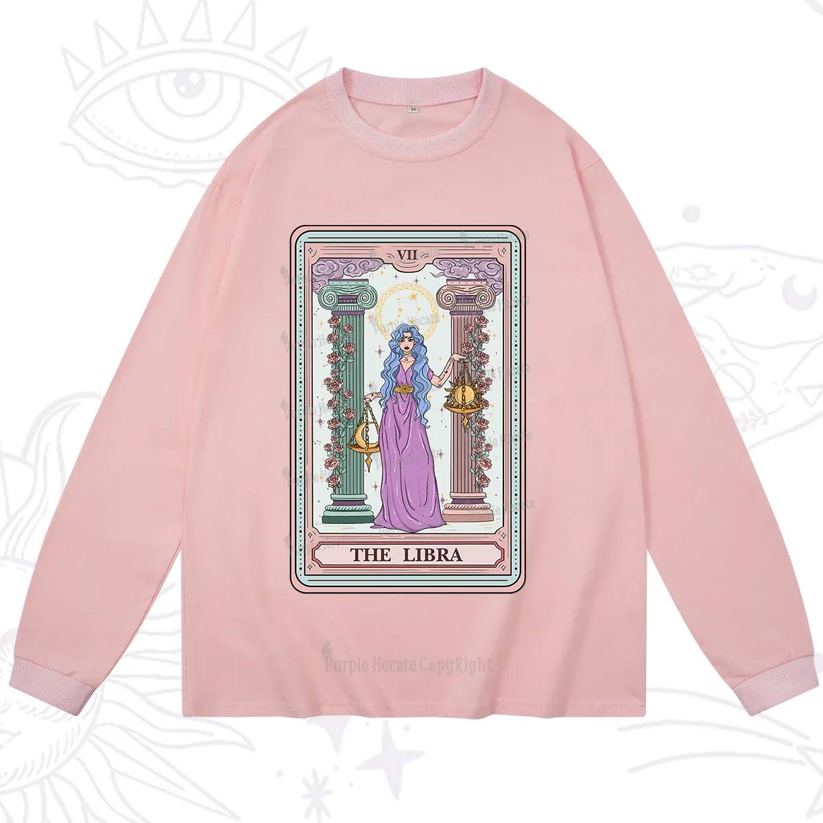 Purplehecate The Libra Goddess Tarot Long Sleeve T-Shirt