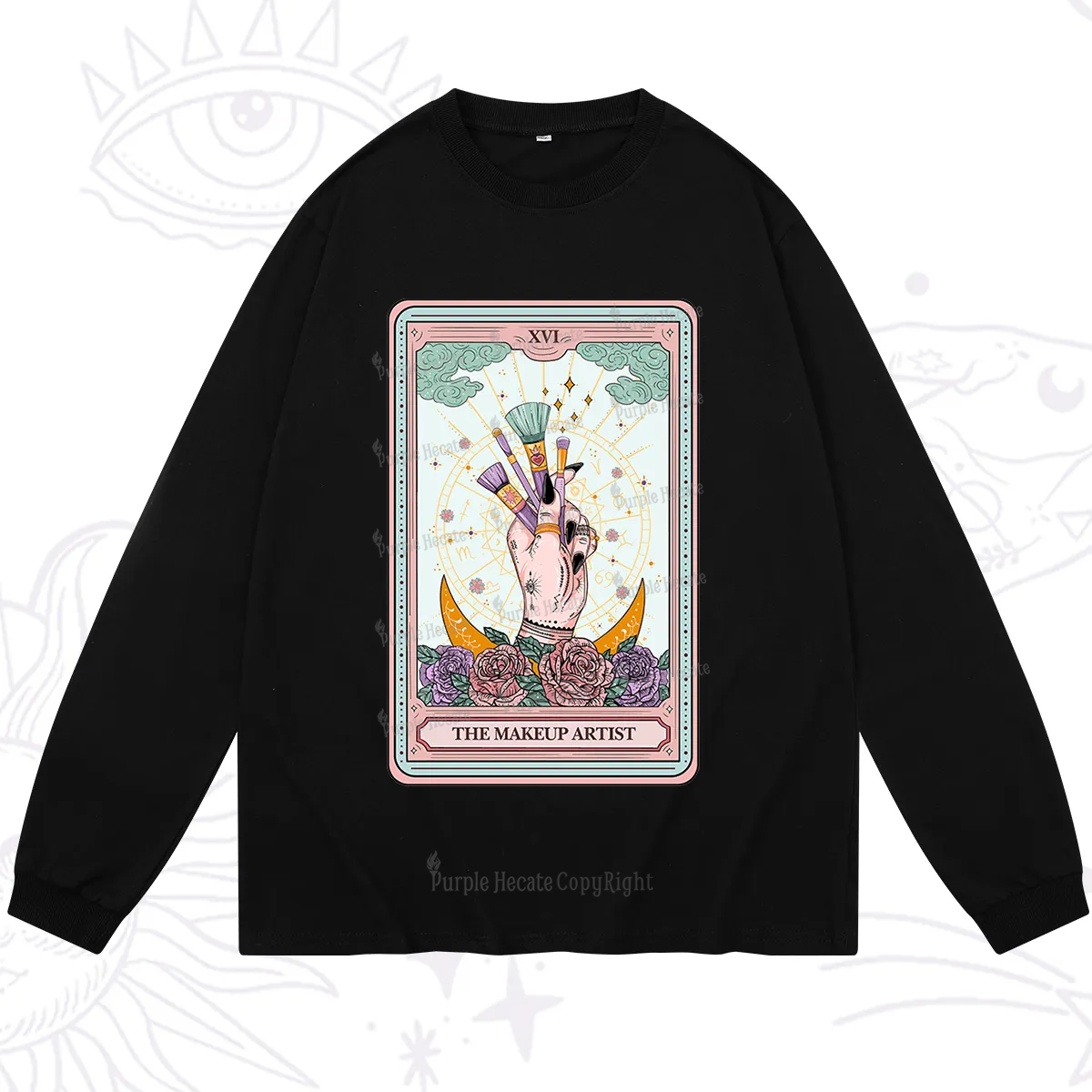 Purplehecate The Makeup Artist Life Tarot Long Sleeve T-Shirt