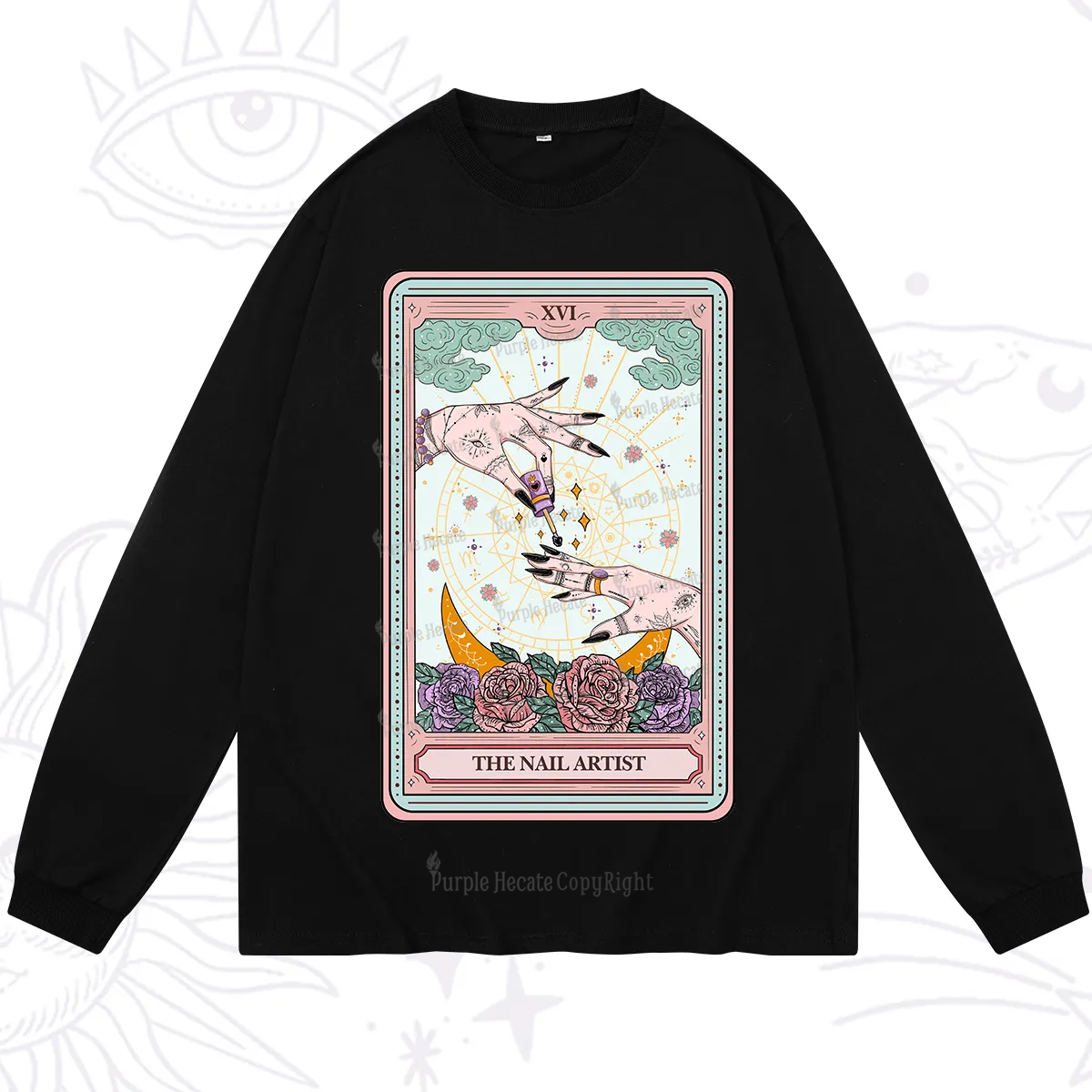 Purplehecate The Nail Artist Tarot Long Sleeve T-Shirt