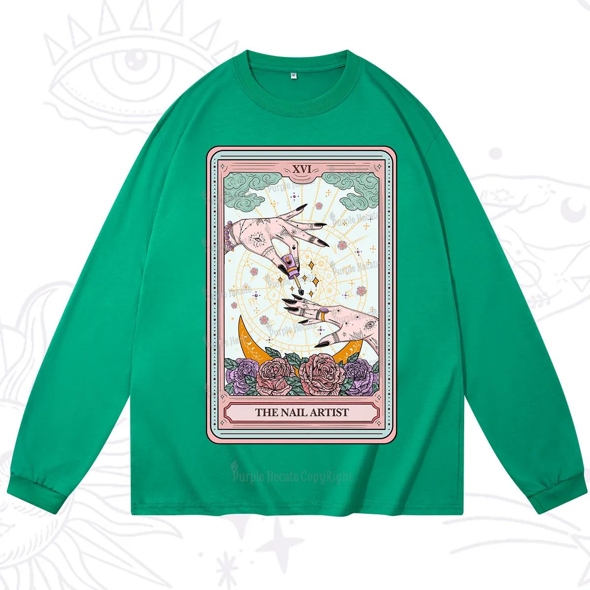 Purplehecate The Nail Artist Tarot Long Sleeve T-Shirt