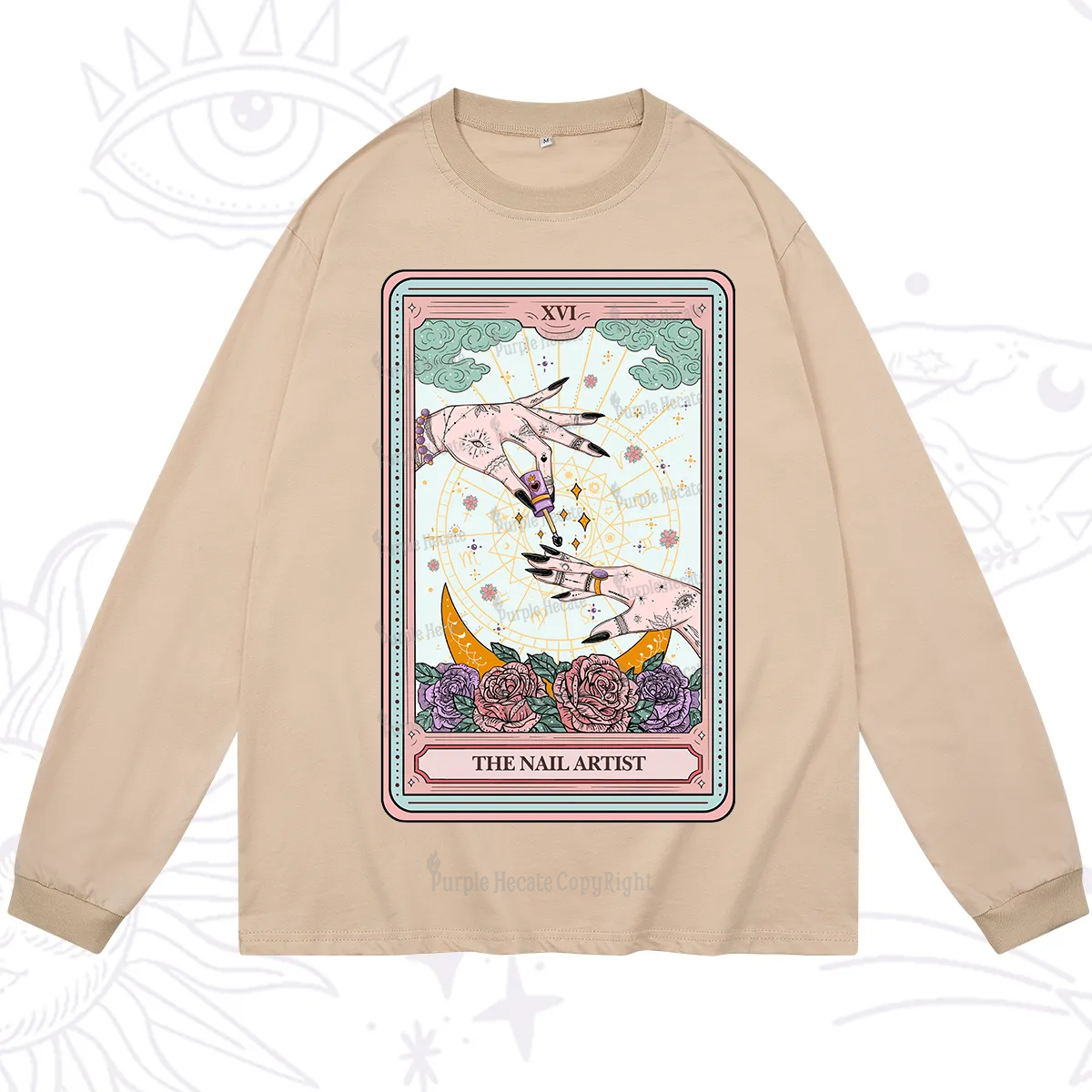Purplehecate The Nail Artist Tarot Long Sleeve T-Shirt