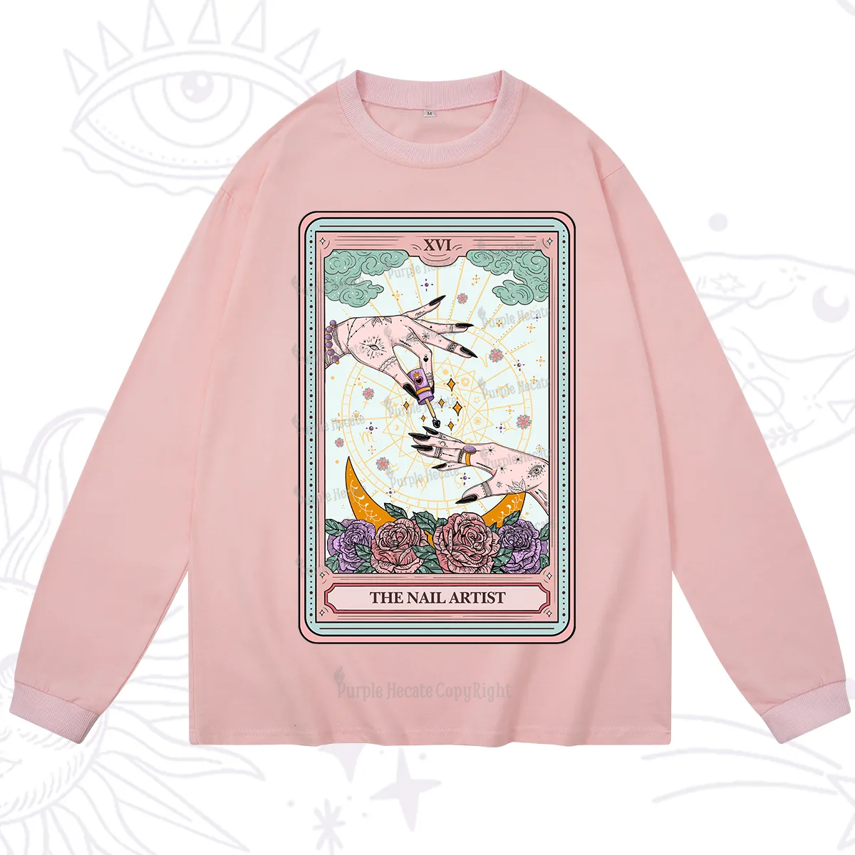 Purplehecate The Nail Artist Tarot Long Sleeve T-Shirt
