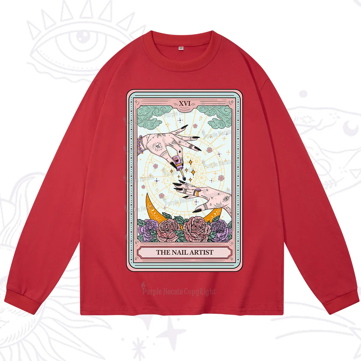 Purplehecate The Nail Artist Tarot Long Sleeve T-Shirt