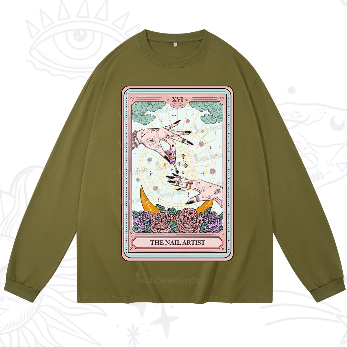 Purplehecate The Nail Artist Tarot Long Sleeve T-Shirt