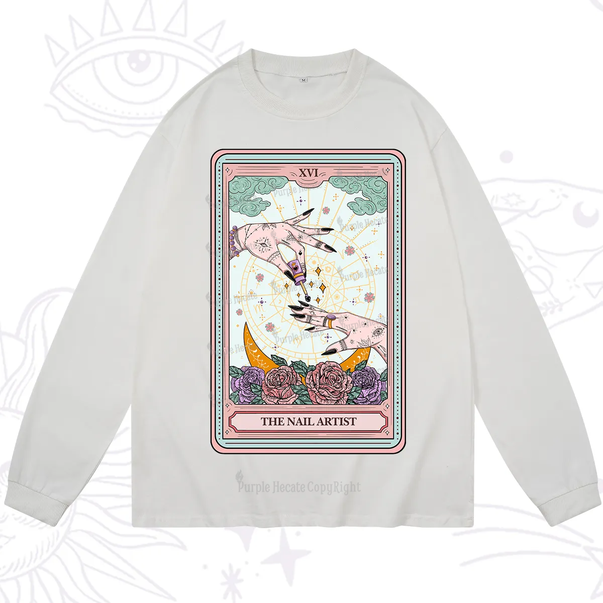 Purplehecate The Nail Artist Tarot Long Sleeve T-Shirt