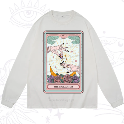 Purplehecate The Nail Artist Tarot Long Sleeve T-Shirt
