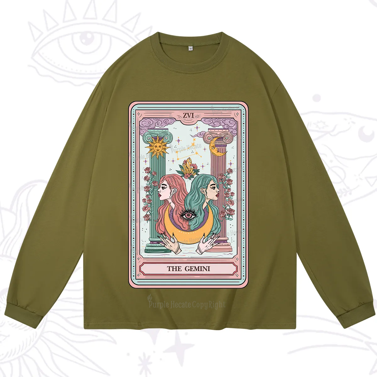 Purplehecate The Gemini Goddess Tarot Long Sleeve T-Shirt