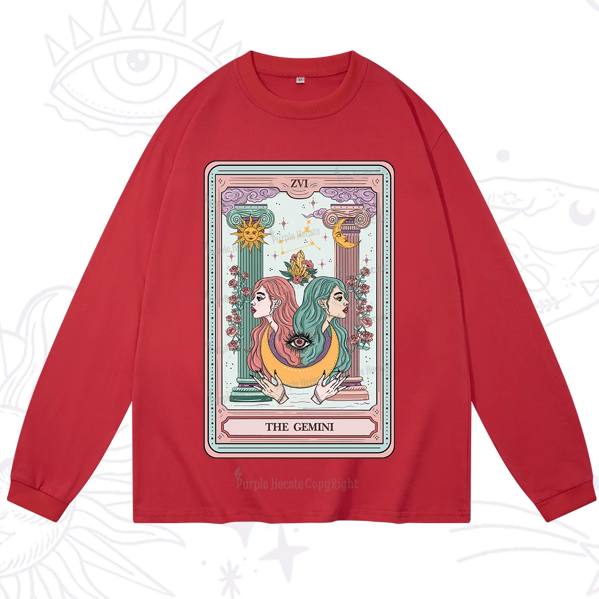 Purplehecate The Gemini Goddess Tarot Long Sleeve T-Shirt