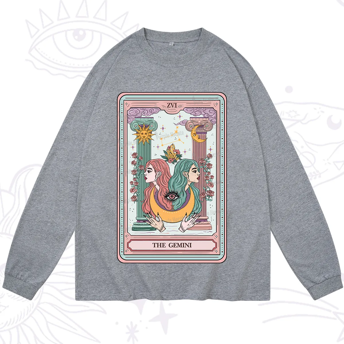 Purplehecate The Gemini Goddess Tarot Long Sleeve T-Shirt