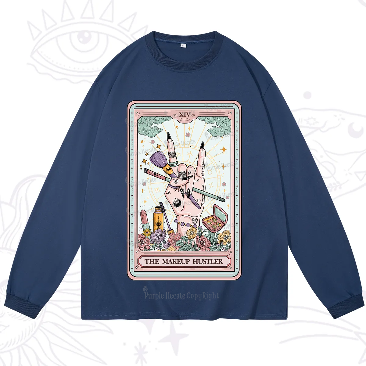 Purplehecate The Makeup Hustler Tarot Long Sleeve T-Shirt