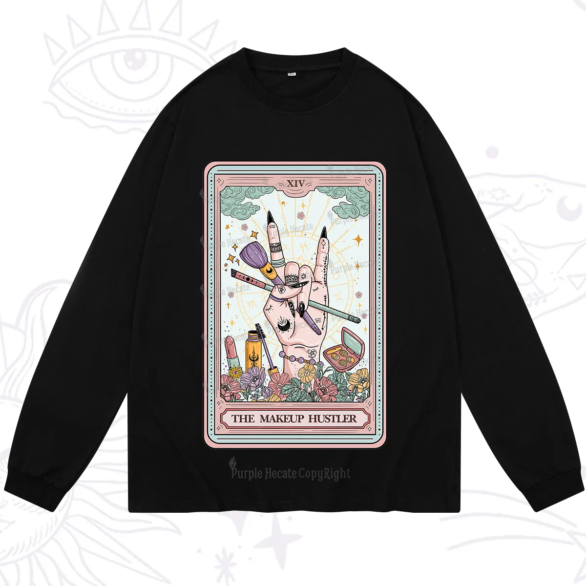 Purplehecate The Makeup Hustler Tarot Long Sleeve T-Shirt