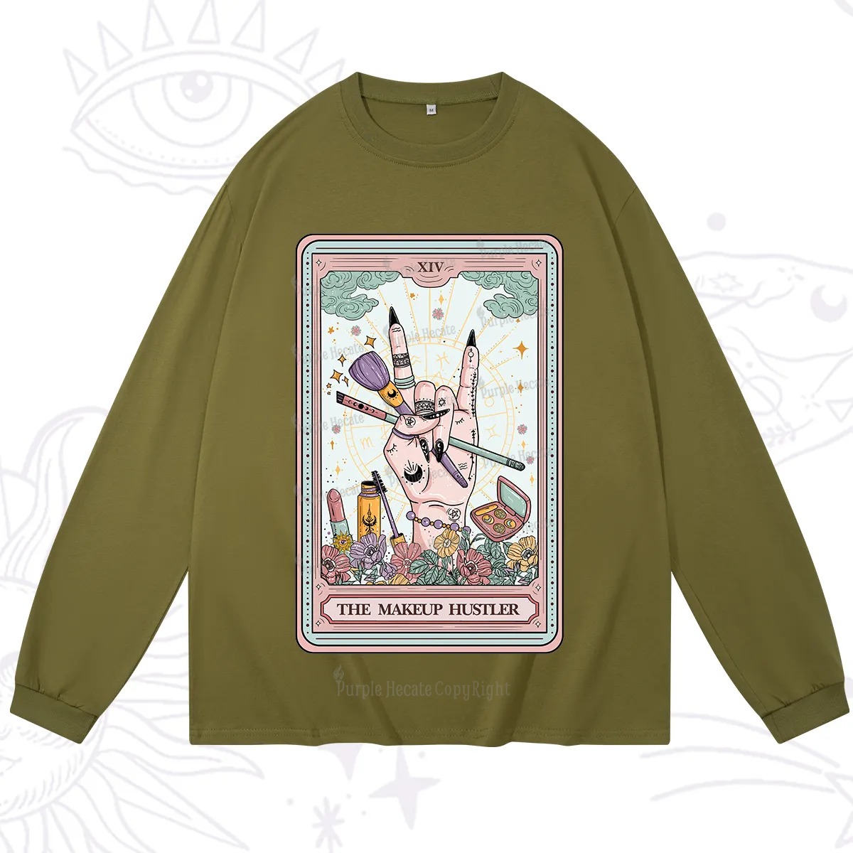 Purplehecate The Makeup Hustler Tarot Long Sleeve T-Shirt