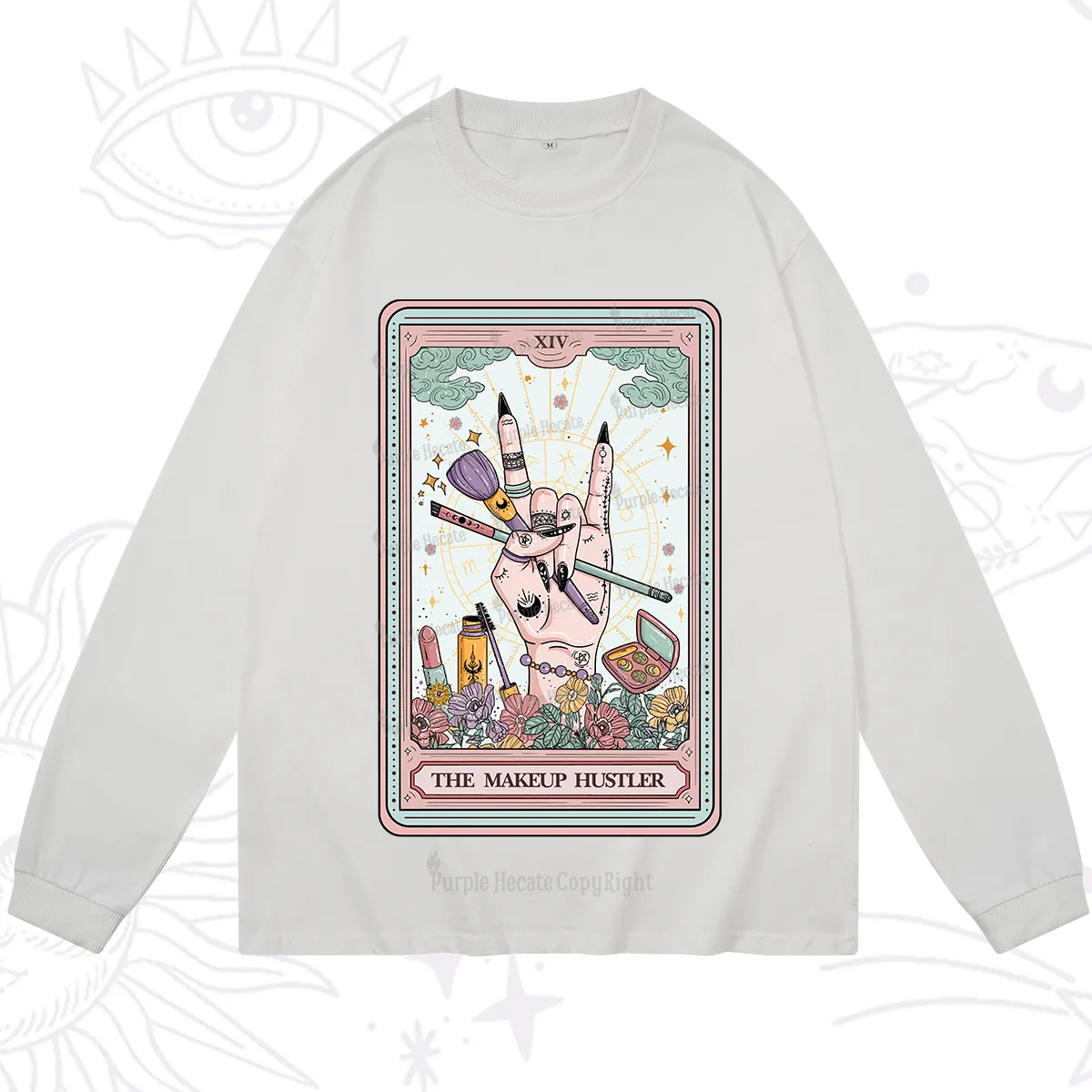 Purplehecate The Makeup Hustler Tarot Long Sleeve T-Shirt