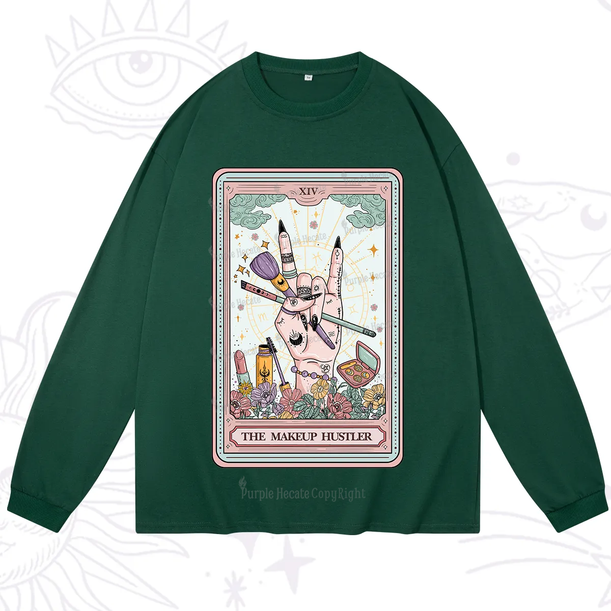 Purplehecate The Makeup Hustler Tarot Long Sleeve T-Shirt