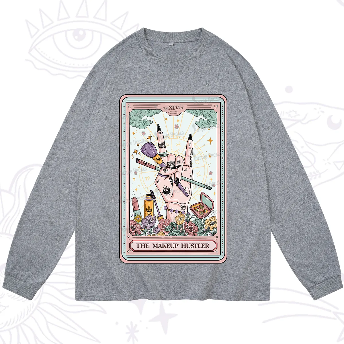 Purplehecate The Makeup Hustler Tarot Long Sleeve T-Shirt