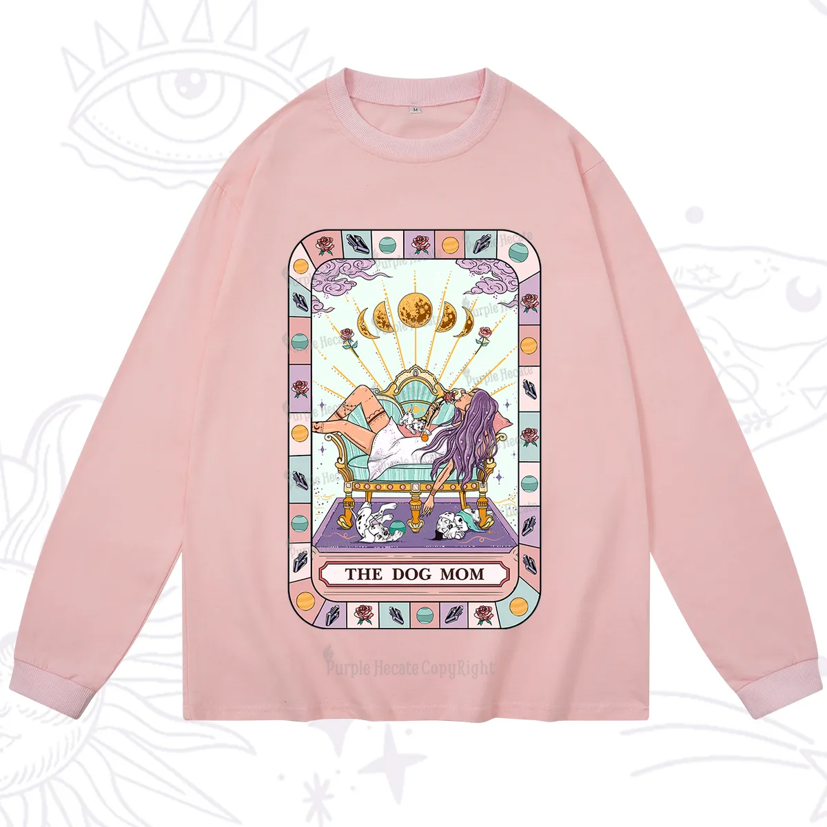 Purplehecate The Chill Dog Mom Long Sleeve T-Shirt