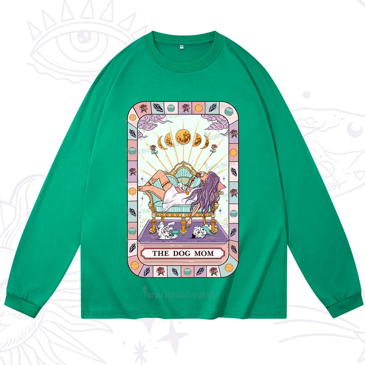 Purplehecate The Chill Dog Mom Long Sleeve T-Shirt