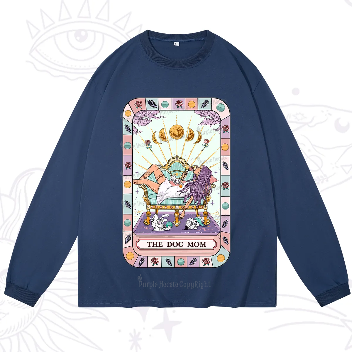 Purplehecate The Chill Dog Mom Long Sleeve T-Shirt