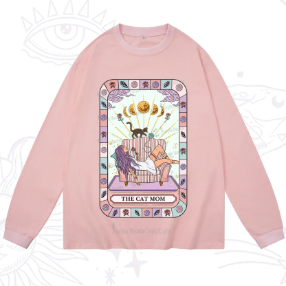 Purplehecate The Chill Cat Mom Long Sleeve T-Shirt