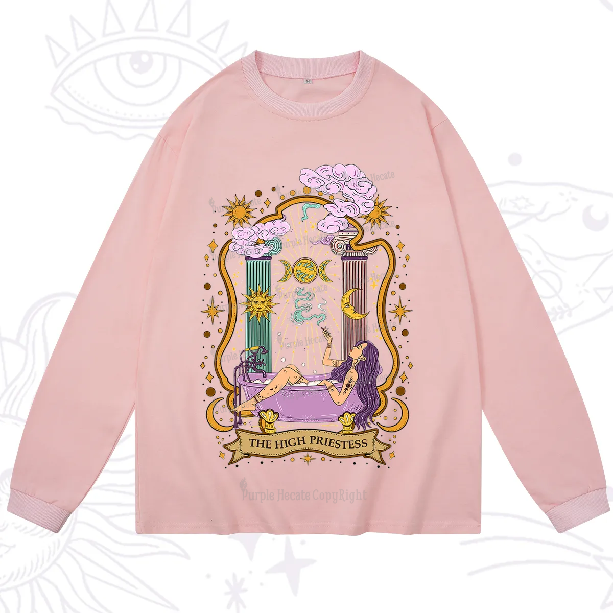 Purplehecate The High Priestess Goddess Long Sleeve T-Shirt