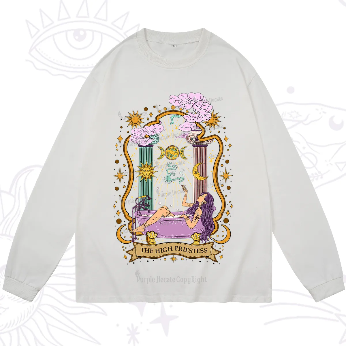 Purplehecate The High Priestess Goddess Long Sleeve T-Shirt
