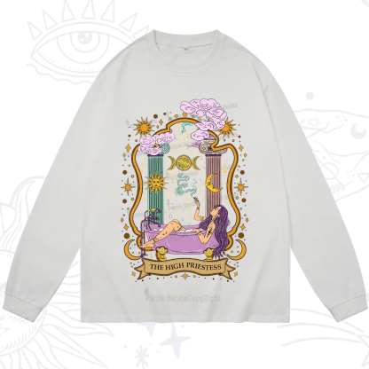 Purplehecate The High Priestess Goddess Long Sleeve T-Shirt