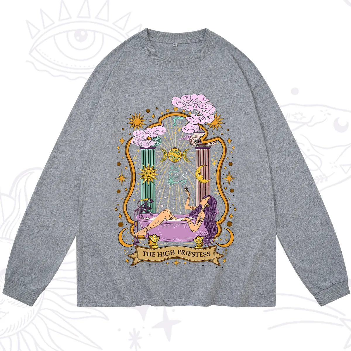 Purplehecate The High Priestess Goddess Long Sleeve T-Shirt