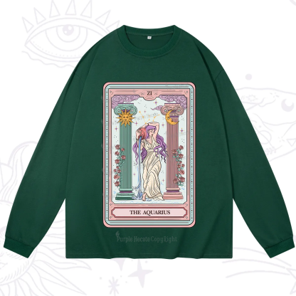 Purplehecate The Aquarius Goddess Tarot Long Sleeve T-Shirt