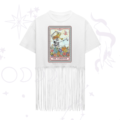 Purplehecate The Gardener Tarot Fringe Hem T-Shirt