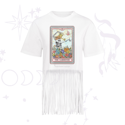 Purplehecate The Gardener Tarot Fringe Hem T-Shirt