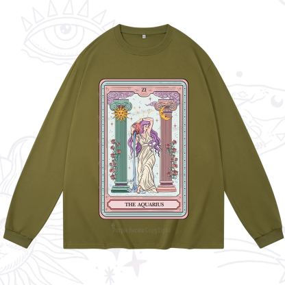 Purplehecate The Aquarius Goddess Tarot Long Sleeve T-Shirt