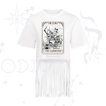 Purplehecate The Gardener Tarot Fringe Hem T-Shirt