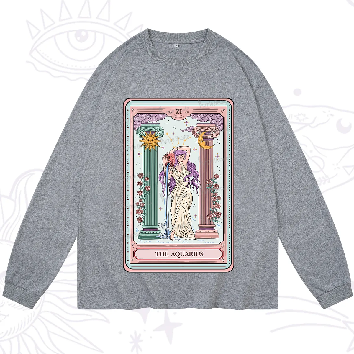 Purplehecate The Aquarius Goddess Tarot Long Sleeve T-Shirt
